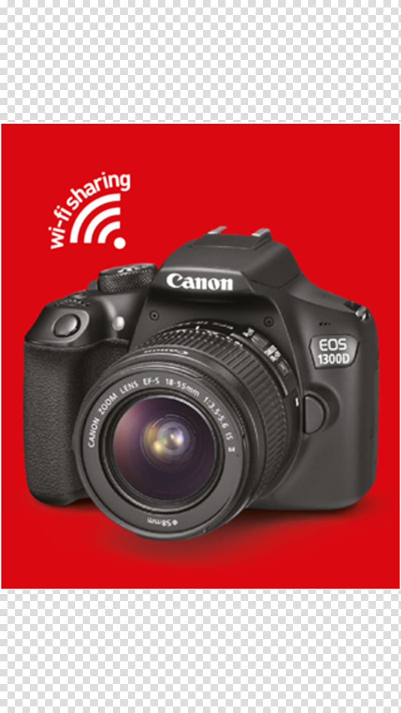 Canon EOS 200D Canon EF-S 18–55mm lens Digital SLR Single-lens reflex camera, Camera transparent background PNG clipart