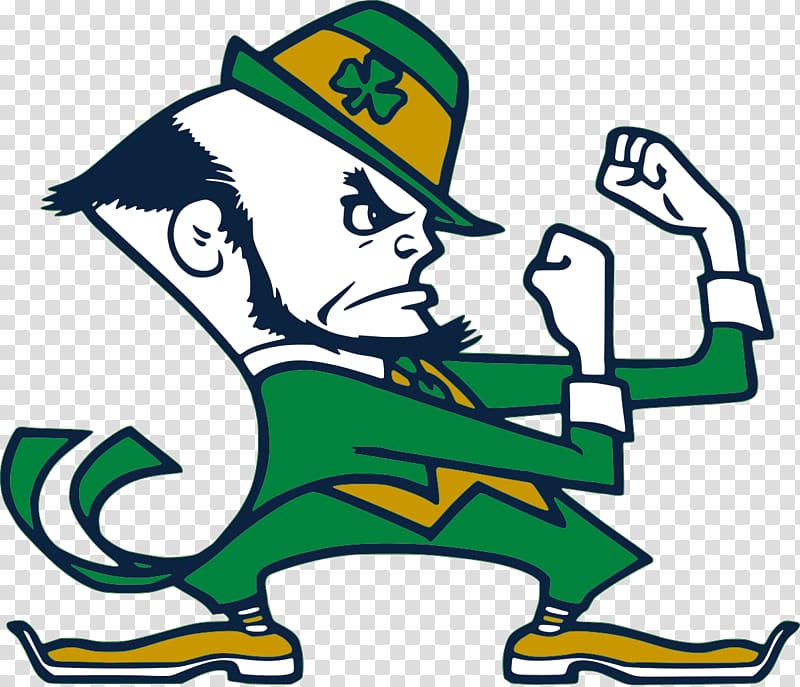 Notre Dame Fighting Irish football Logo Leprechaun Irish people Mascot, irish transparent background PNG clipart