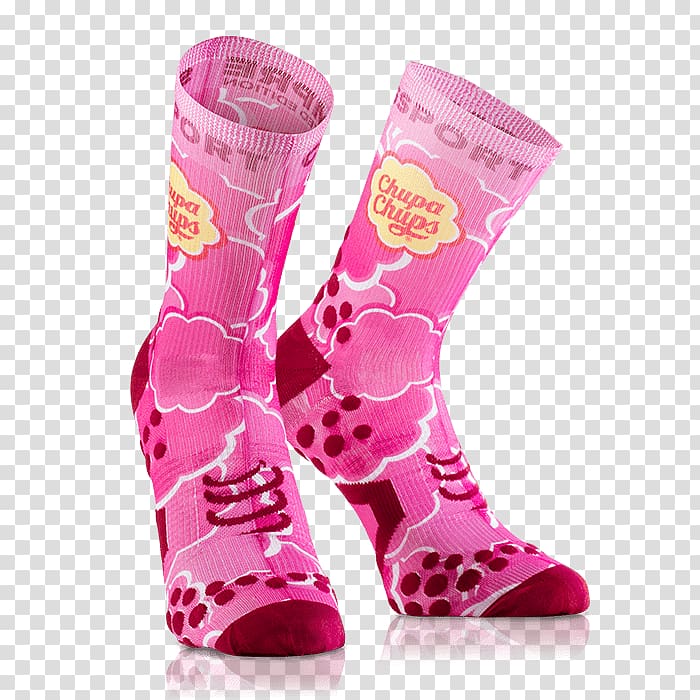 Sock Chupa Chups Lollipop Trail running, pink 2018 transparent background PNG clipart