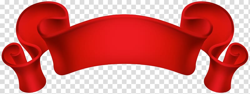 red ribbon , Banner , Red Decorative Banner transparent background PNG clipart