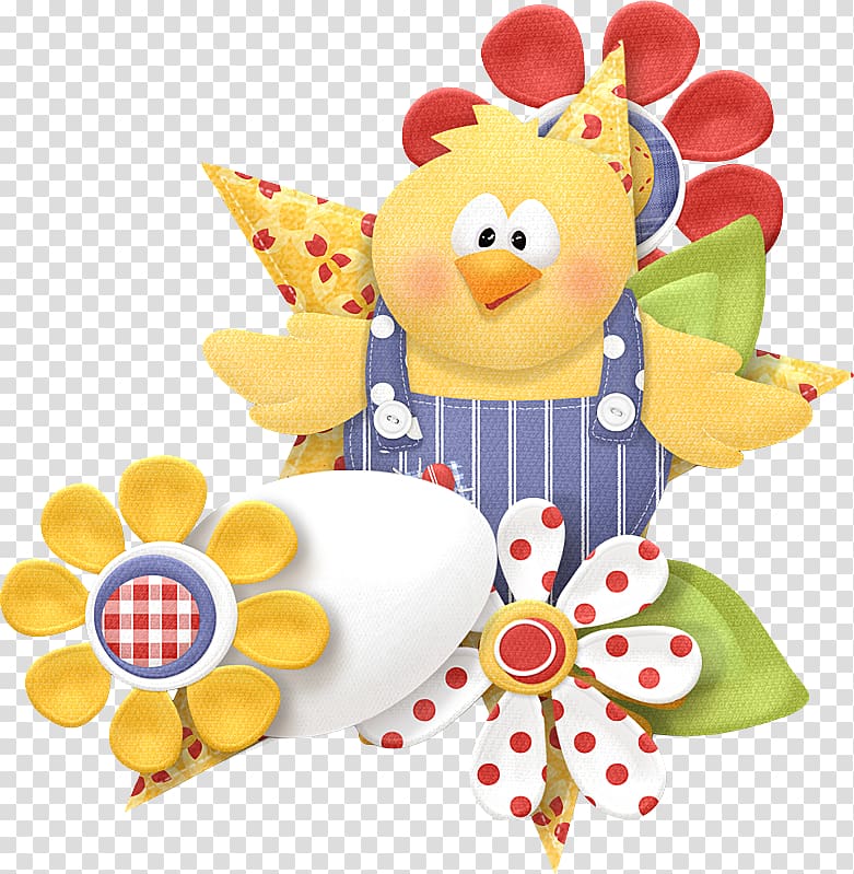 Material Easter , Chick flower decoration transparent background PNG clipart