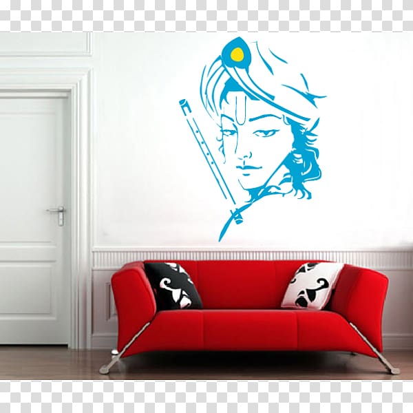 Krishna Flute Vrindavan Wall decal Mural, Lord Krishna transparent background PNG clipart