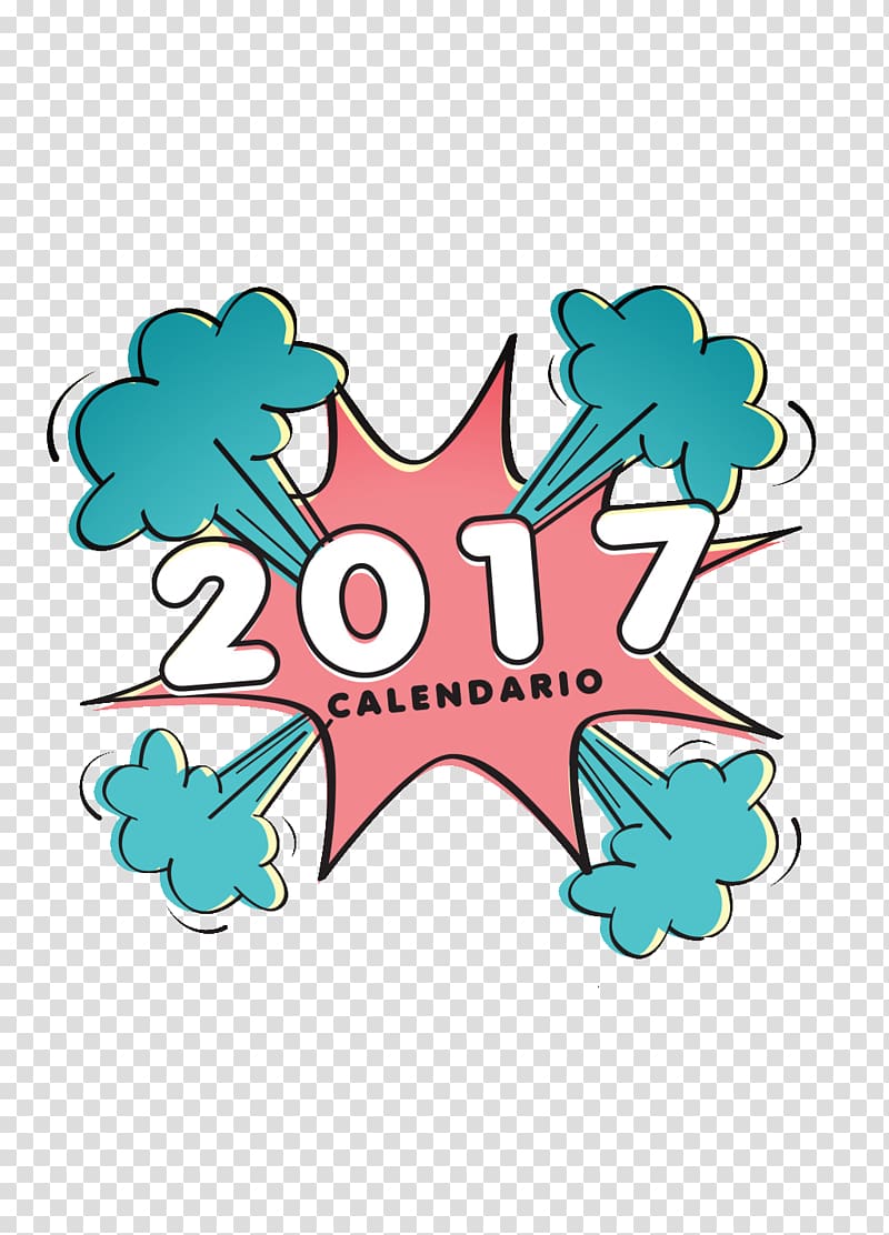 Calendar Vexel, Welcome New Year 2017 transparent background PNG clipart