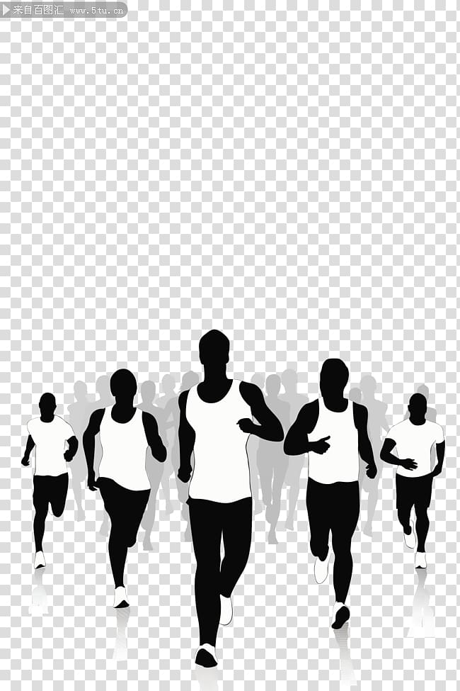 Long-distance running Silhouette , Silhouette transparent background PNG clipart