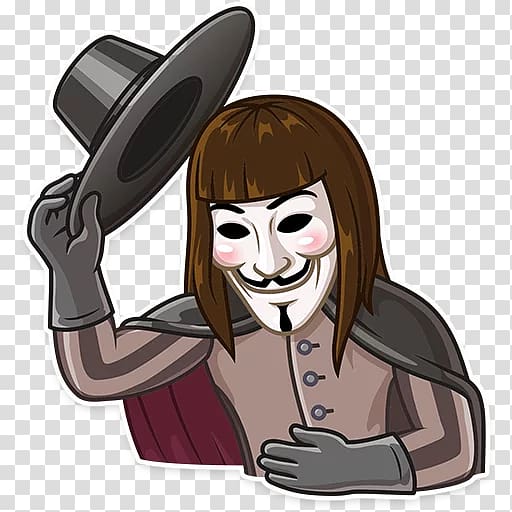 Sticker Telegram Holding Back the Years Text , Guy fawkes transparent background PNG clipart