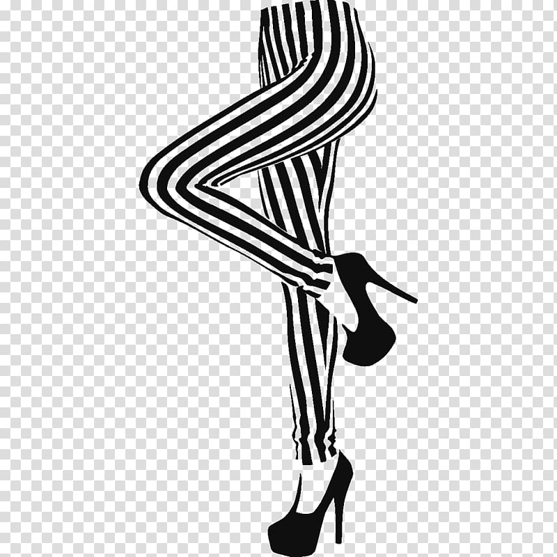 Leggings Black and white Pants Clothing, STRIPER transparent background PNG clipart