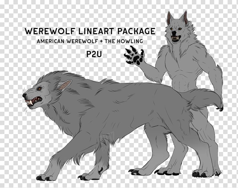 Dog Werewolf Line art, Dog transparent background PNG clipart