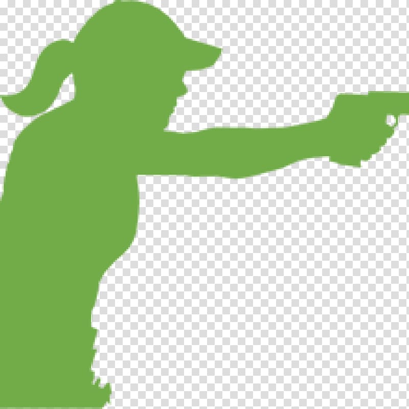 woman shooting gun clip art