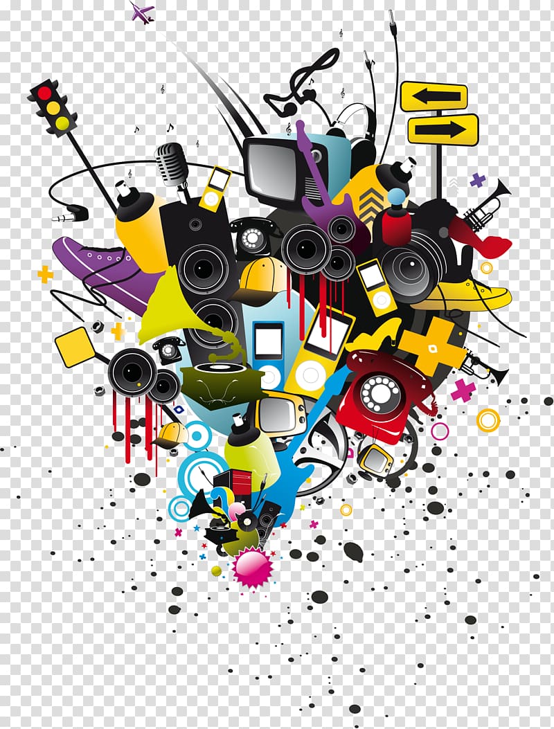 Graphic design Musical Instruments, musical elements transparent background PNG clipart