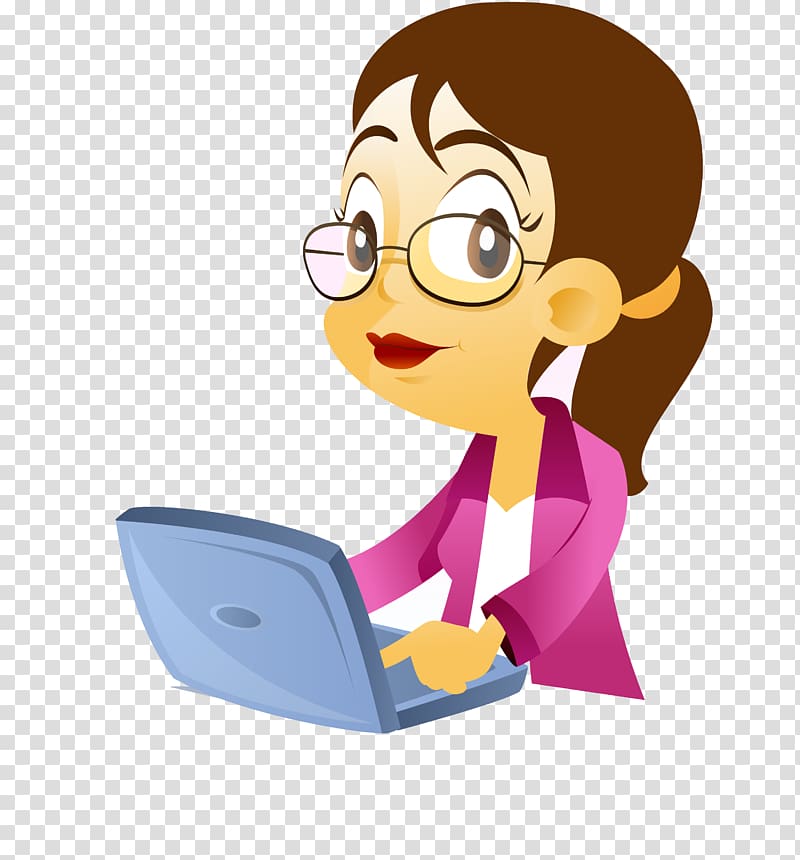 Cartoon Office Cubicle Illustration, Business cartoon female transparent background PNG clipart