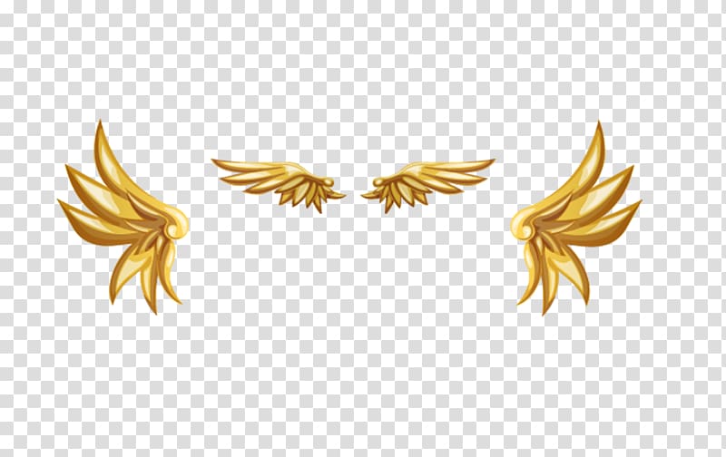 wings , Gold, Golden wings transparent background PNG clipart