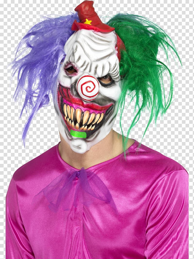 Head of a clown Mask Disguise Evil clown, clown transparent background PNG clipart