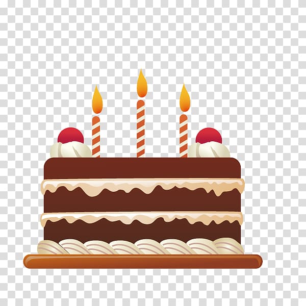 Chocolate cake Birthday cake, cake,chocolate cake,Hand-painted cartoon transparent background PNG clipart