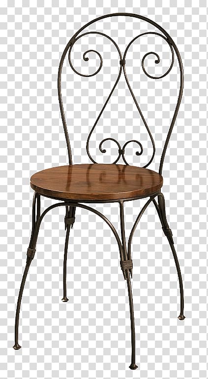 No. 14 chair Table Wrought iron Furniture, chair transparent background PNG clipart
