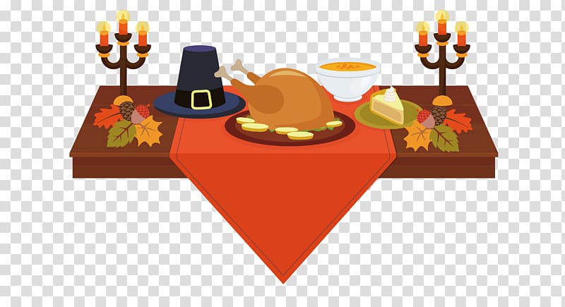 thanksgiving dinner table clipart