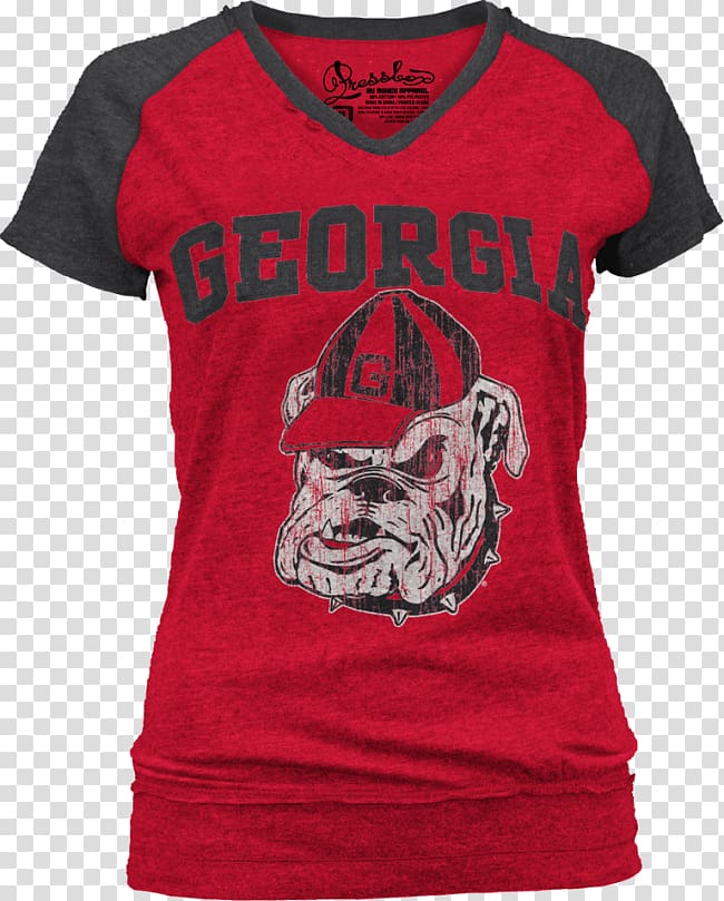 T-shirt Georgia Bulldogs football University of Georgia Georgia Bulldogs women's basketball, T-shirt transparent background PNG clipart
