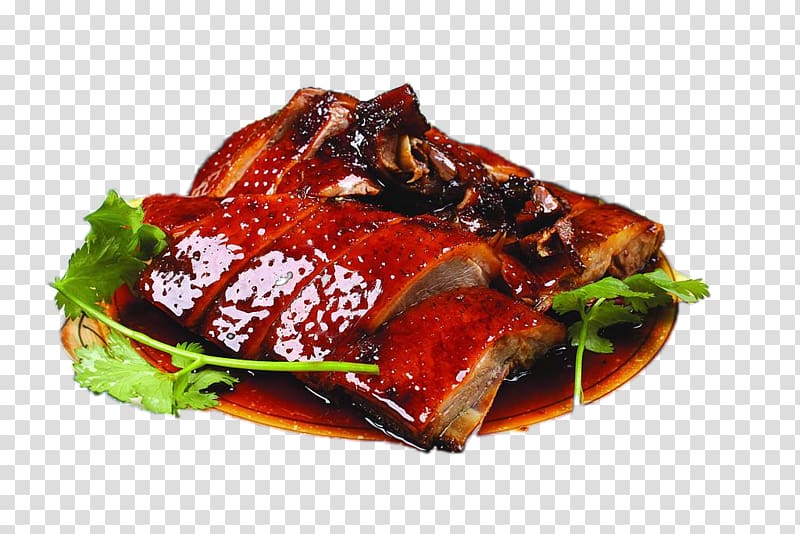 Cantonese cuisine Roast goose Meat Chicken, Braised goose transparent background PNG clipart
