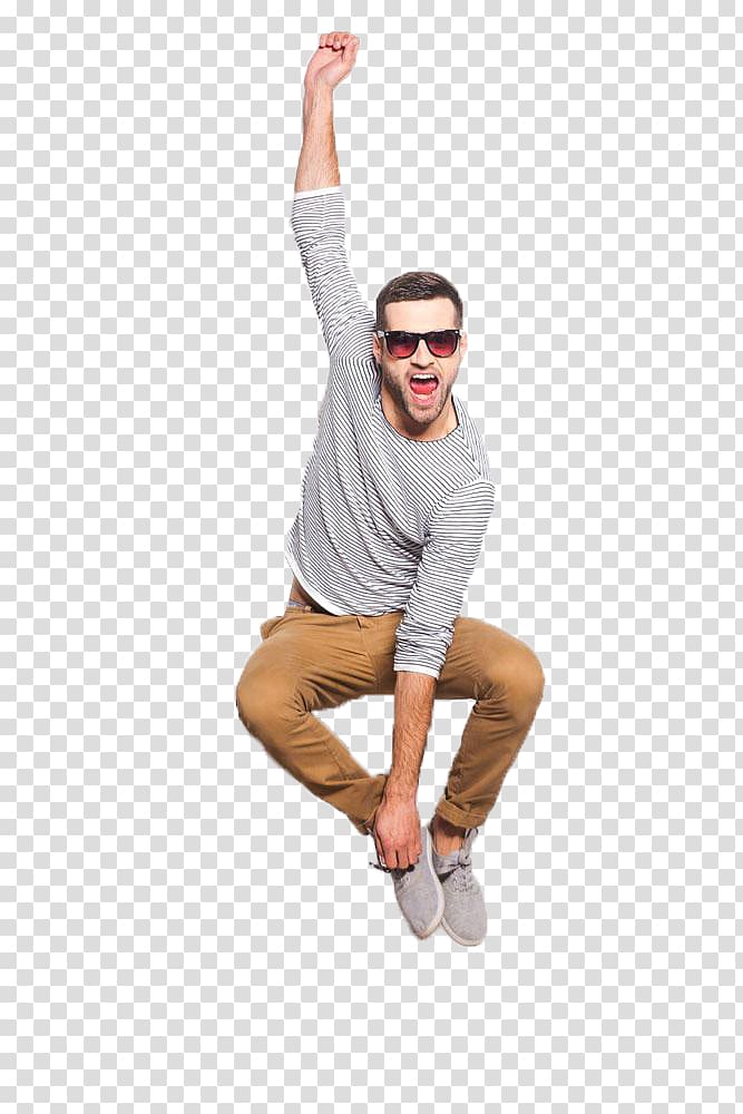 Amazon.com Icon, Jump up man, man wearing gray sweatshirt illustration transparent background PNG clipart