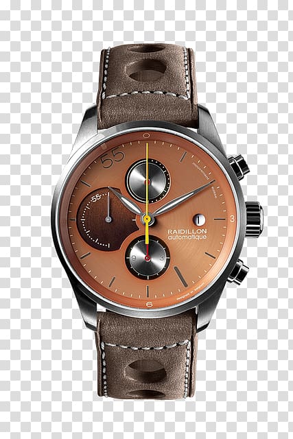 Automatic watch Chronograph Raidillon Valjoux, watch transparent background PNG clipart