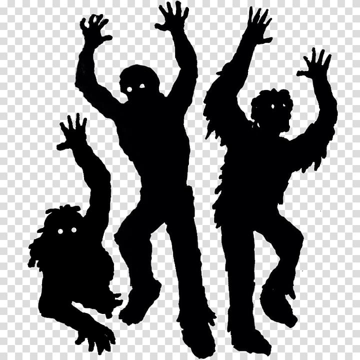 Zombie Silhouette Ghoul , Horror transparent background PNG clipart