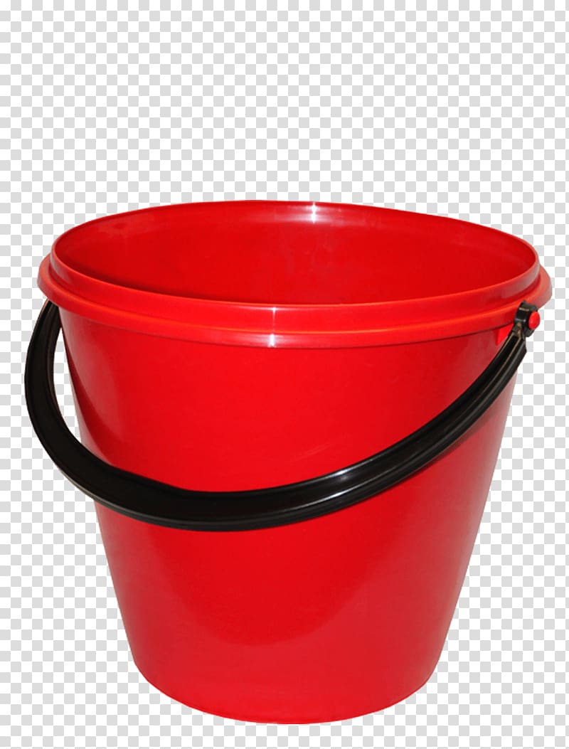 Bucket , Plastic Red Bucket transparent background PNG clipart