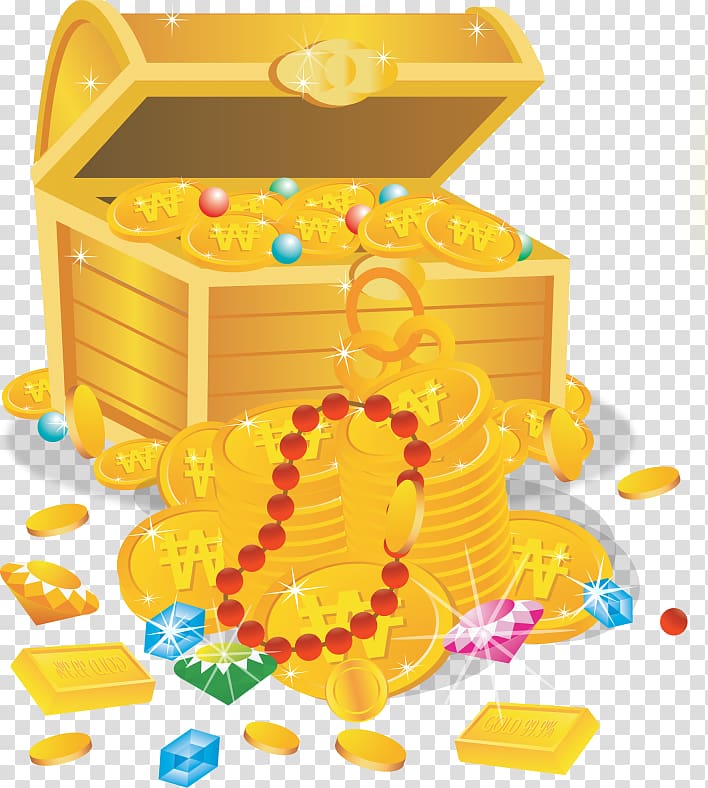 Gold coin Treasure, Coin transparent background PNG clipart