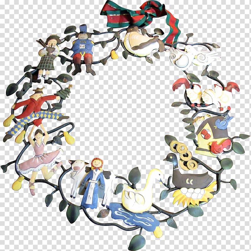 Folk art Painting Wreath Christmas Day, painting transparent background PNG clipart