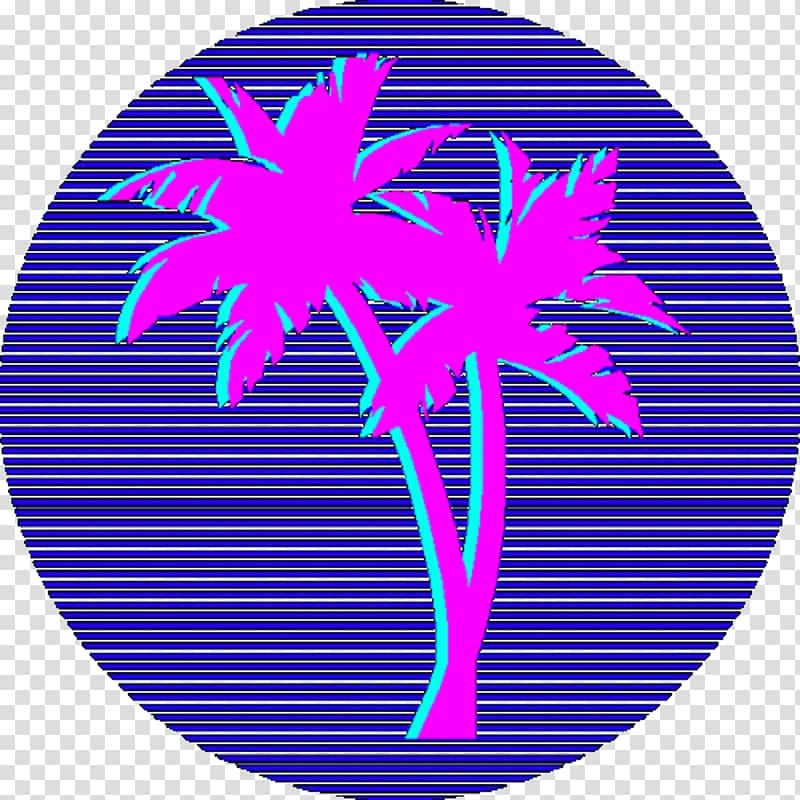 blue and purple coconut tree art, Vaporwave Seapunk Desktop , others transparent background PNG clipart
