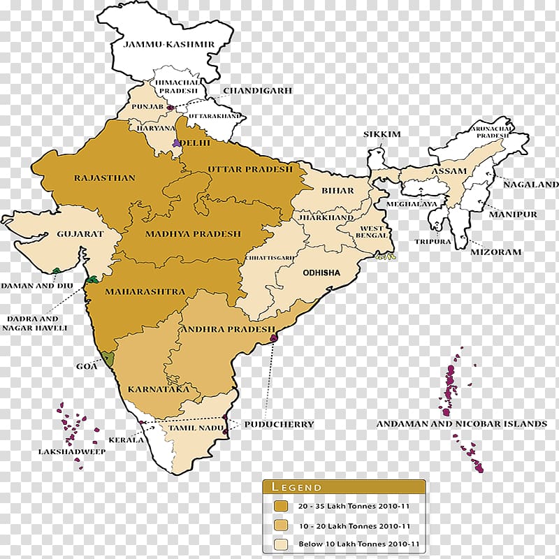 States and territories of India Agriculture Maize Map, India transparent background PNG clipart