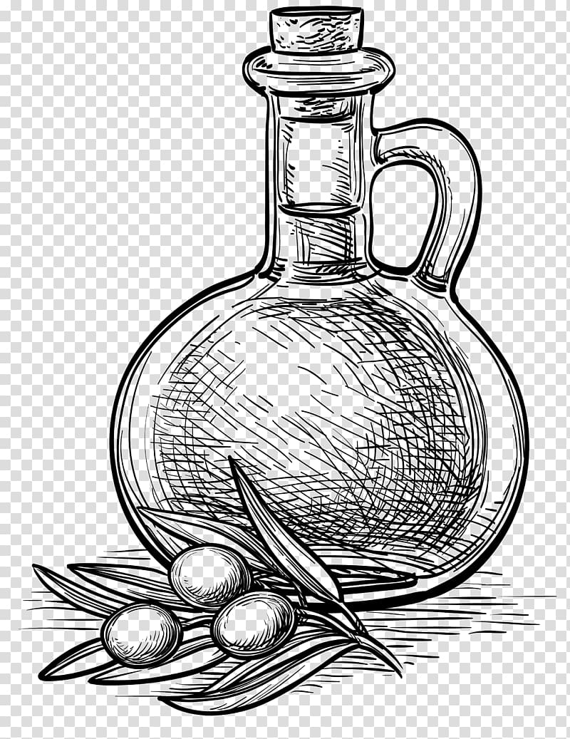 Drawing Sketch, olive oil transparent background PNG clipart