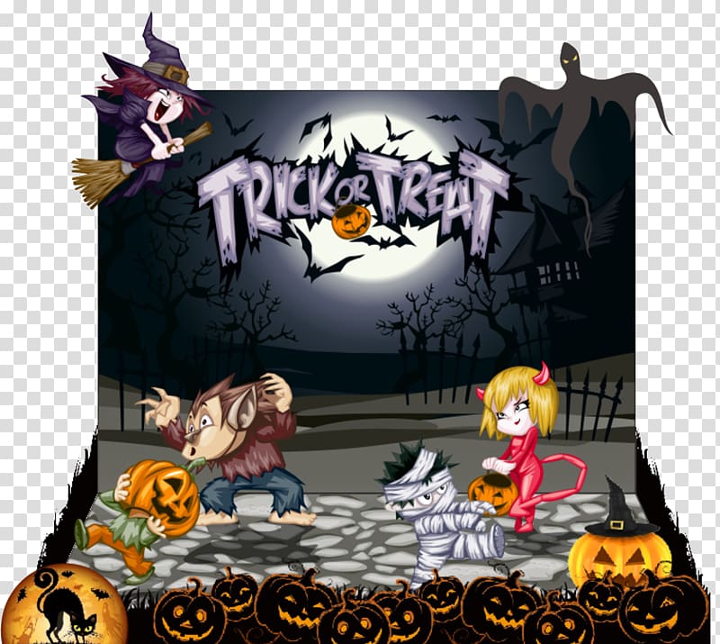 Halloween Illustration, Halloween transparent background PNG clipart