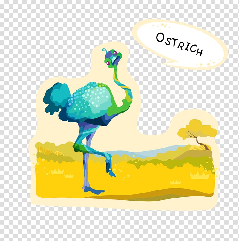 Common ostrich Cartoon, ostrich transparent background PNG clipart