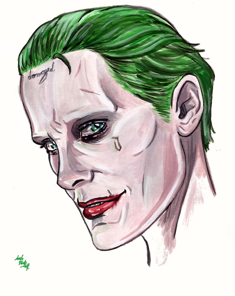 Joker Batman The Dark Knight Jared Leto Drawing, joker transparent background PNG clipart