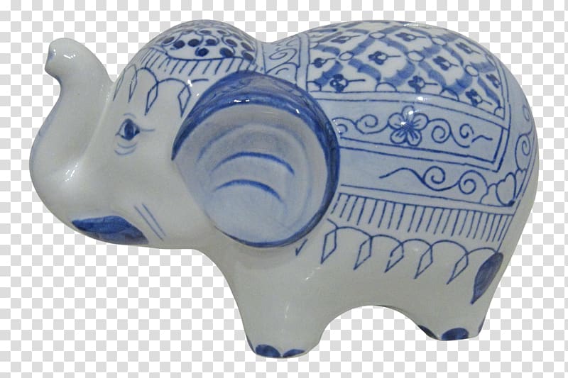 Ceramic Figurine Blue and white pottery Porcelain, Hand Painted Piggy Bank transparent background PNG clipart