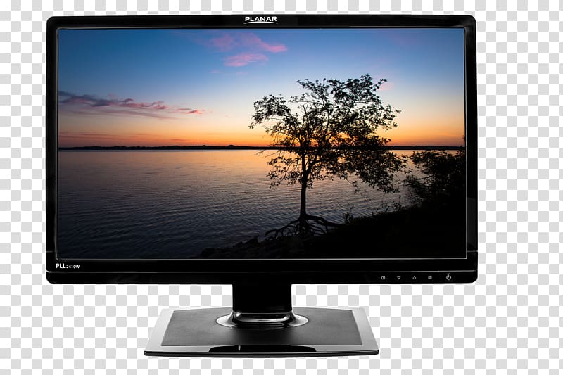 Computer Monitors Planar Systems Planar PLL2410W Liquid-crystal display LED-backlit LCD, Full Hd Lcd Screen transparent background PNG clipart