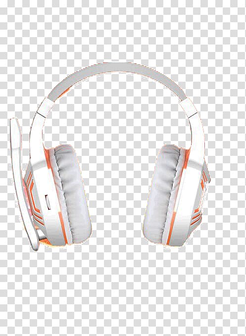 Headphones Headset High fidelity Earmuffs, White headphones transparent background PNG clipart