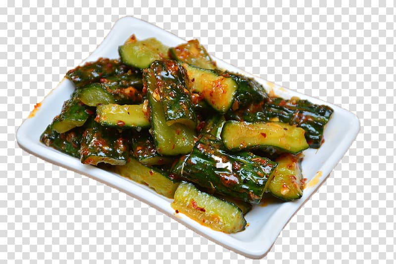 Korean cuisine Chinese cuisine Cucumber Side dish Vegetable, Cucumber salad transparent background PNG clipart