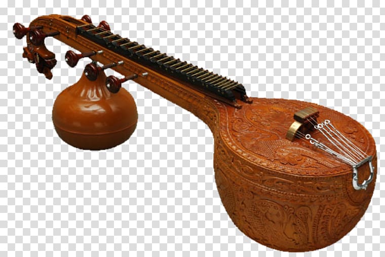 Saraswati veena Musical Instruments String Instruments Plucked string instrument, musical instrument transparent background PNG clipart
