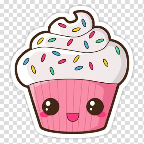 Cupcake Kavaii Sticker Drawing, cake transparent background PNG clipart