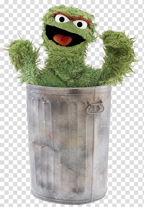 Sesame Street character illustration, Oscar the Grouch Cookie Monster Elmo Grover Count von Count, oscars transparent background PNG clipart