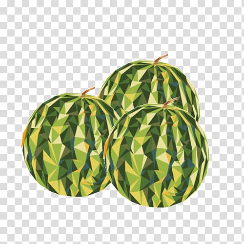 Low poly Fruit Illustration, Watermelon mosaic transparent background PNG clipart