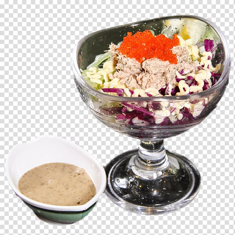 Sushi Tuna salad Japanese Cuisine Sashimi, Cups of tuna salad transparent background PNG clipart