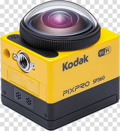 yellow and black Kodak PIXPRO SP360 camera, Pixpro SP360 Camera transparent background PNG clipart