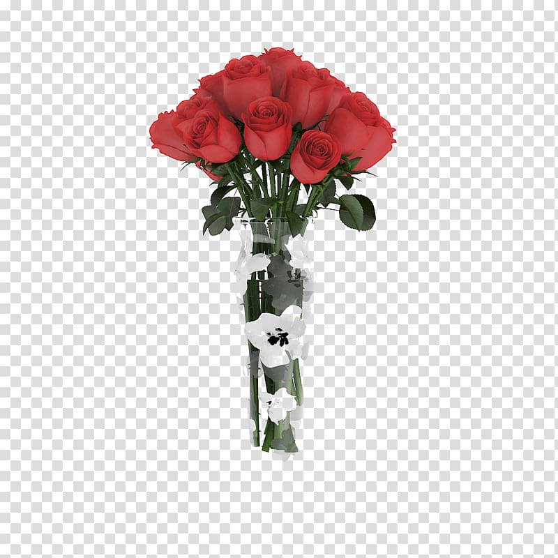 Garden roses Vase Flower bouquet, A vase; a fresh bouquet transparent background PNG clipart