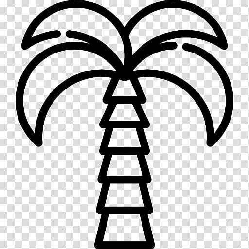 Computer Icons Black & White Encapsulated PostScript , Palm tree icon transparent background PNG clipart