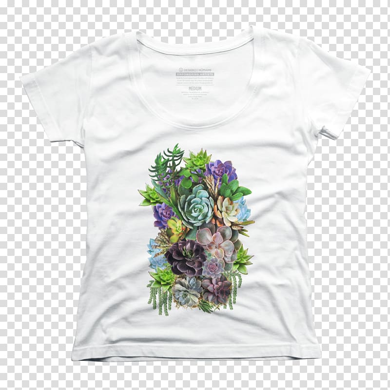 T-shirt Sleeve Flower Textile printing, fleshy rosette succulents transparent background PNG clipart