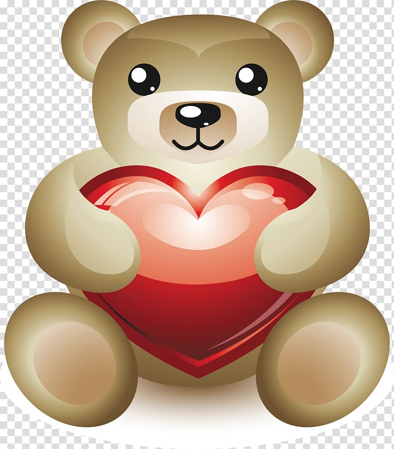 Bear Cartoon Drawing, love bears transparent background PNG clipart