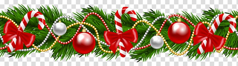 Candy cane Garland Christmas , decorations transparent background PNG clipart