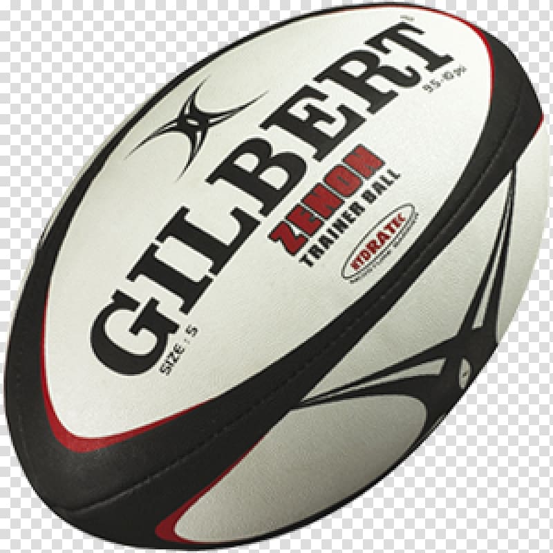 white and black Gilbert Zenon football, Rugby football Gilbert Rugby union Rugby ball, Rugby Ball transparent background PNG clipart
