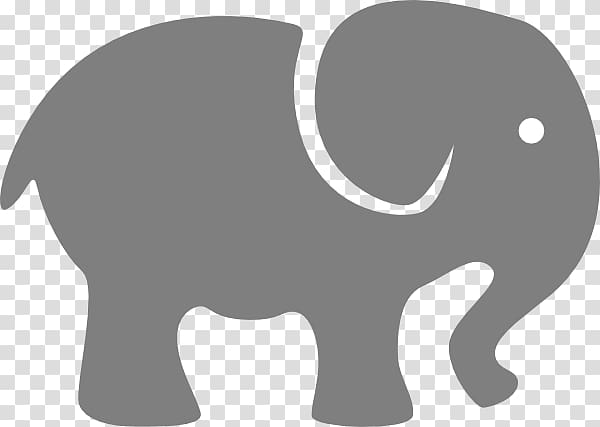 Giant panda Elephant Silhouette , Elephant Stencil transparent background PNG clipart